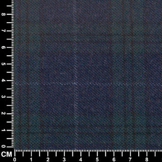 Men’s Long Winter Coat – Navy and Green Prince of Wales Check