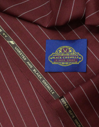 Burgundy Stripe Fabric
