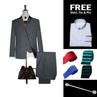 Medium Grey 3 Piece Suit Packet 