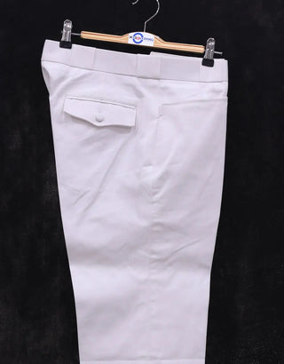 Men's Chino Trousers | 60s Vintage Style White Chino Trouser