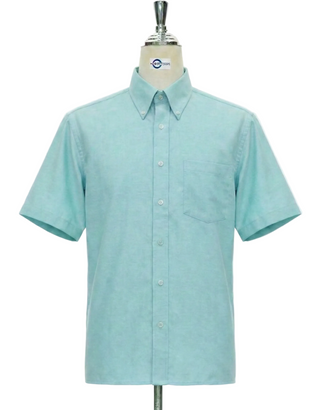 Men’s Mint Green Tailored Fit Short Sleeve Shirt