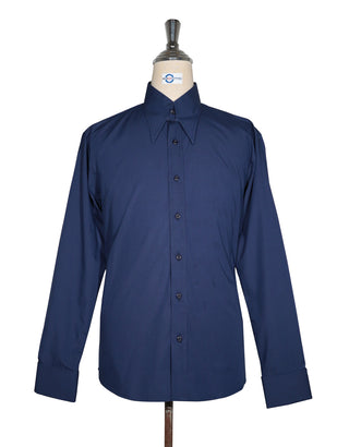 Navy Blue Tab Collar Shirt
