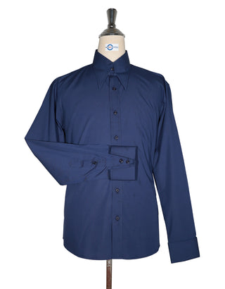 Navy Blue Tab Collar Shirt
