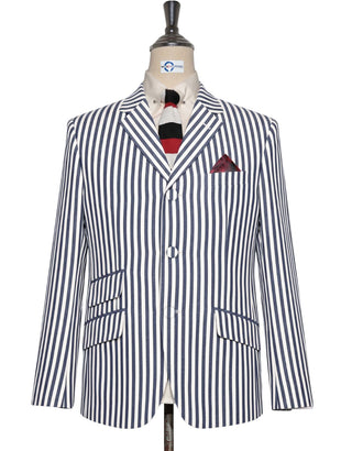 White and Navy Blue Boating Blazer 863 SF2510 COL 21