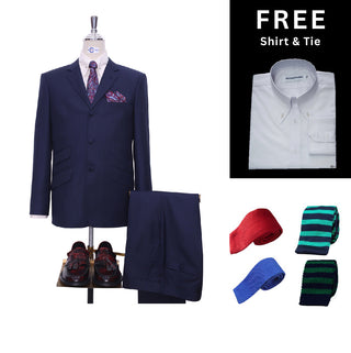 Navy Blue 2 Piece Suit Packet 
