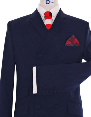 Navy Blue Double Breasted Suit