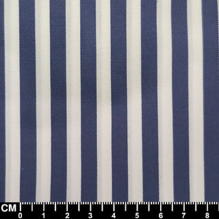 Navy & White Stripe Penny Pin Collar Shirt