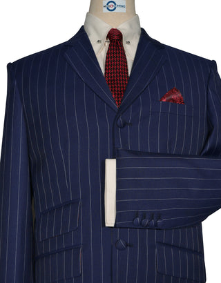 Navy Blue Stripe Suit