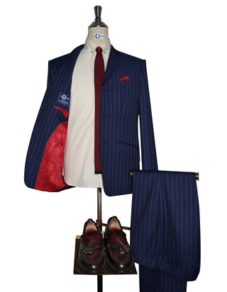 Navy Blue Stripe Suit