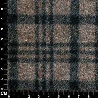 Men's Brown & Black Plaid Check Wool Overcoat - Classic Mod Style