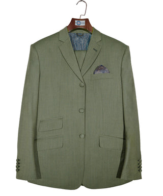 Olive Green and Khaki Two Tone Suit 
