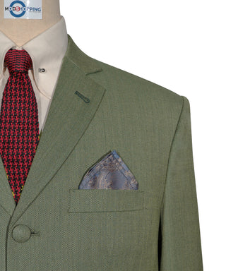 Olive Green and Khaki Two Tone Suit 