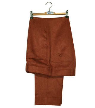 Mod Suit  - 60s Vintage Style Orange Linen Suit