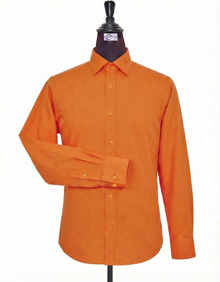 Classic Mod Orange Spread Collar Shirt