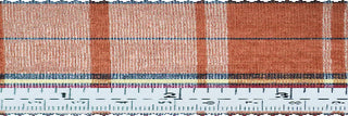 Orange and White Tartan Check Fabric