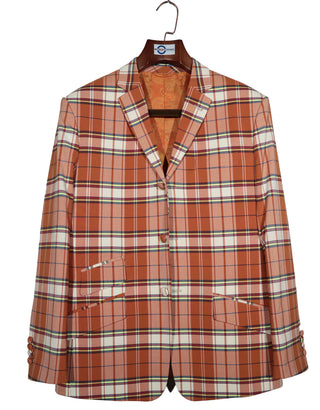 Orange and White Tartan Check Jacket