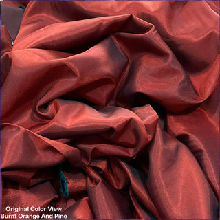  Burnt Orange & Pine Two-Tone Fabric