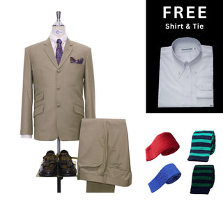 Pale Brown 2 Piece Suit Packet 