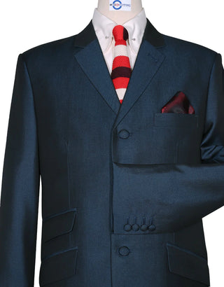 Peacock Blue Two Tone Suit