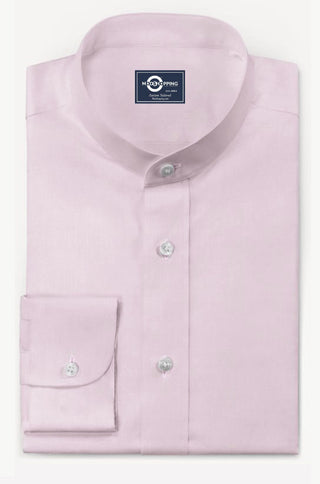 Mandarin Collar - Pink Mandarin Collar Shirt