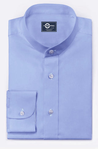 Mandarin Collar - Sky Blue Mandarin Collar Shirt
