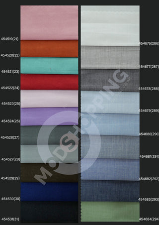 Custom Shirt - Plain Color 100% Cotton Shirting Fabric