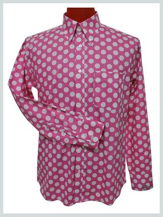 Polka Dot Shirt | Pink and White Polka Dot Shirt for Men