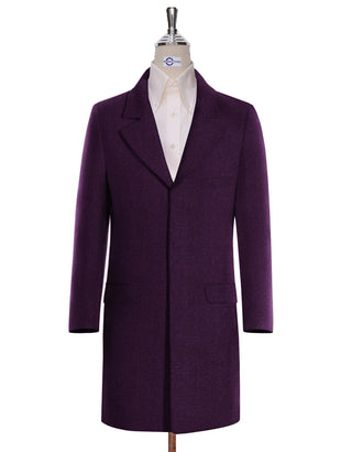 Long Coat | 60s Vintage Style Purple Winter Long Coat