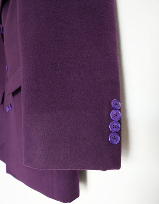 60's Retro Purple Double Breasted Pea Coat