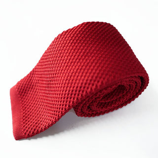 Knitted Tie | Men's Tie Red Essential Tie UK