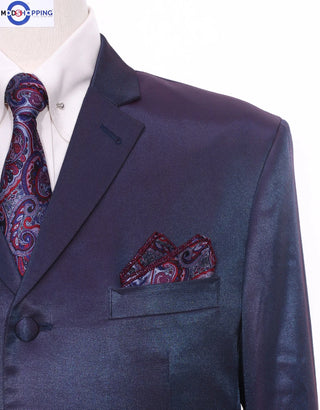 Red and Blue Two Tone Suit Chest