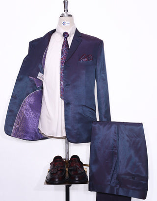 Red and Blue Two Tone Suit Lining