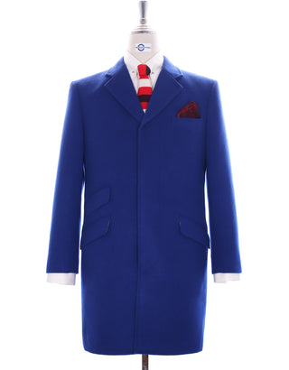Overcoat| Tailor Made 100% Wool Blue Women's Winter Long Overcoat