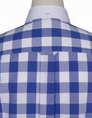 Blue Gingham Button-Down Dress Shirt