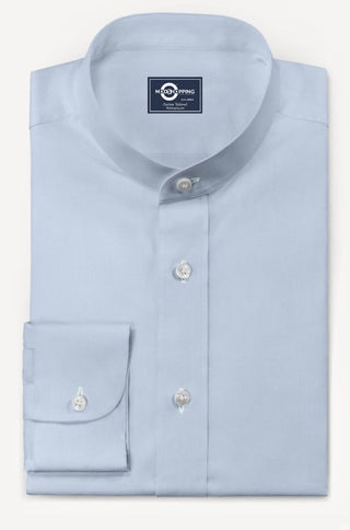 Mandarin Collar - Light Sky Blue Mandarin Collar Shirt