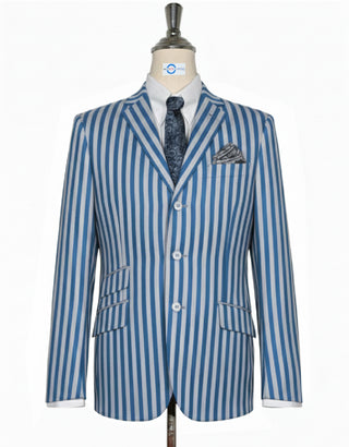 Blue and White Stripe Boating Blazer 