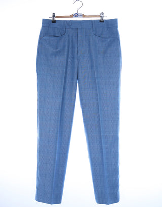 Sky Blue Prince of Wales Check Suit 