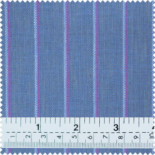 Sky Blue and Pink Striped Fabric
