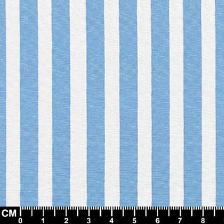60s Mod Sky Blue & White Stripe Penny Pin Collar Shirt
