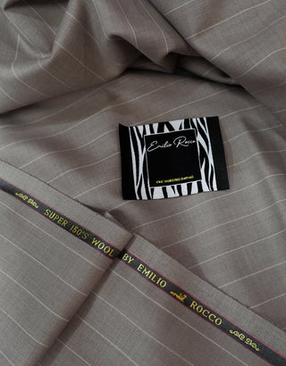 Light Khaki White Stripe Fabric Label