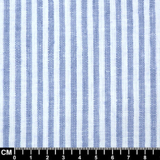 Sky Blue and White Stripe Linen Size