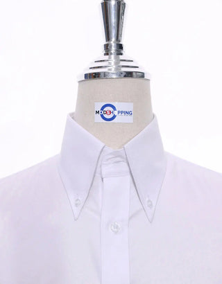 White Button Down Collar Shirt