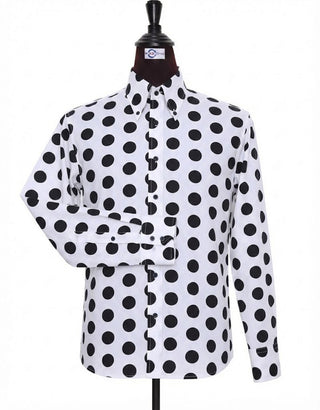 White & Black Large Polka Dot Shirt