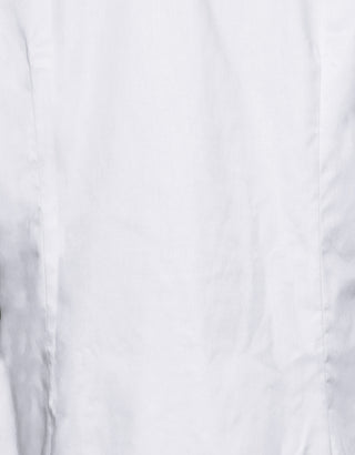 High Collar Pin White Shirt