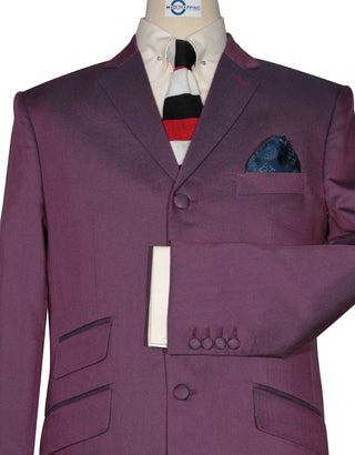 Wine and Blue Two Tone Suit