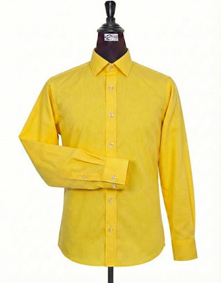 Yellow Spread Collar Shirt