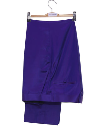 Dark Purple and Red Two Tone Trouser
