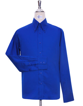 Royal Blue Button Down Collar Shirt