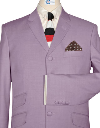 Mod Suit - 60s Vintage Style Light Purple Suit