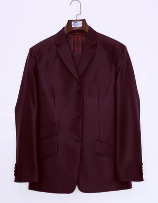 Tonic Suit | Mod Fashion Burgundy Tonic Suit